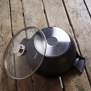 Каструля Fissman GRANDE 32x15 см / 9,3 л зі скляною кришкою алюміній з антипригарним покриттям (14322)