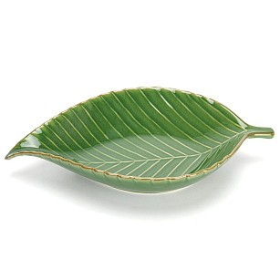Блюдо Fissman глубокое GREEN 35,5x22x5,5 см керамика (6192)