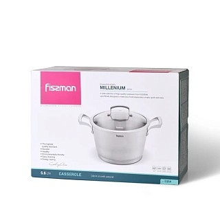 Каструля Fissman MILLENIUM 24x14 см / 5,6л з кришкою (5364) Каструля Fissman MILLENIUM 24x14 см / 5,6л з кришкою (5364)