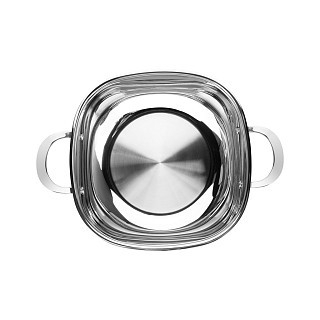 Сотейник Fissman EXCLUSIVE PRO 26x9 см/4,6 л со стеклянной крышкой нержавеющая сталь (5543)