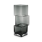 Ваза Fissman 27 см SMOKY SQUARES скло (9554)