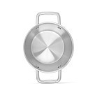 Каструля Fissman TIERNO 16x9,5 см / 1,5 л зі скляною кришкою нержавіюча сталь (5489)