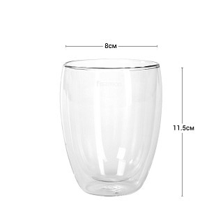 Набор из двух стаканов Fissman ROMANO 300 мл с двойными стенками (6446)