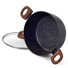 Каструля з кришкою Fissman VESUVIO STONE 20x8,5 см на 2,3 л (4245)