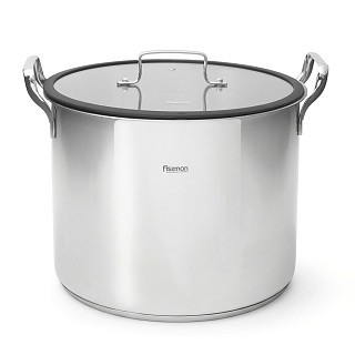 Кастрюля Fissman FABIA 28x22 см 13 л. со стеклянной крышкой нержавеющая сталь (15266)
