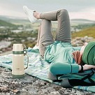 Термос Fissman 1000 мл, колір БЕЖЕВИЙ пластиковий корпус зі скляною колбою (19839)