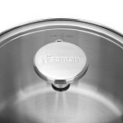 Ківш Fissman MASTER CHEF 18х10 см / 2,3 л зі скляною кришкою нержавіюча сталь (15095)