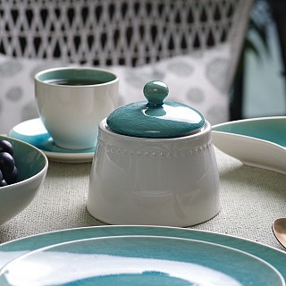 Сахарница Fissman CELINE 450 мл, цвет лазурная керамика (6231)