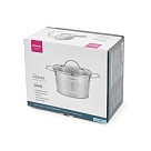 Каструля Fissman TIERNO 20x11,5 см / 3,1л зі скляною кришкою нержавіюча сталь (5495)