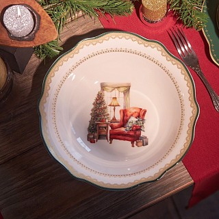 Салатник Fissman 23,5x6,5 см CHRISTMAS EVE фарфор (13757)