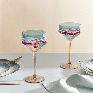 Набір з 2-х бокалів Fissman для коктейлів 270 мл скло (13687)