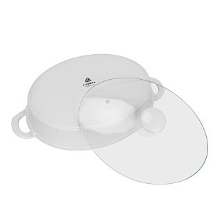 Овальная форма для запекания Fissman 28х22,5х 6,5см / 1,6л. со стеклянной крышкой фарфор (14158)