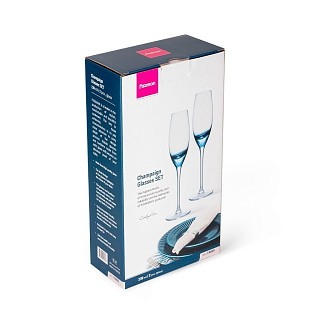 Набор из 2-х бокалов Fissman для шампанского 230 мл стекло (19069)