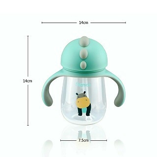 Пляшка для води Fissman 260 мл з трубочкою (6904)