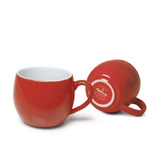 Комплект из двух кружек Fissman 320 мл керамика оранжевый (9522)