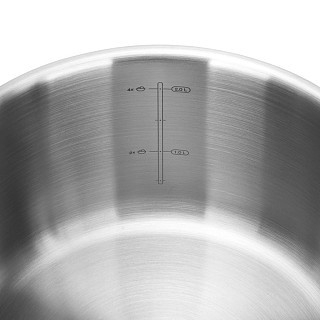 Ківш Fissman MASTER CHEF 18х10 см / 2,3 л зі скляною кришкою нержавіюча сталь (15095)