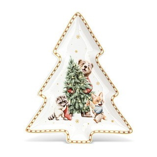 Блюдо Fissman MIRACLE у формі ялинки 21,5 см фарфор (16019)