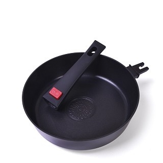 Глубокая сковородка Fissman OFELIA 24x6,5см со съемной ручкой (14251)