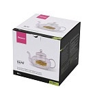 Чайник для заварювання Fissman 800 мл зі скляним  фільтром жаростійке скло (6477)