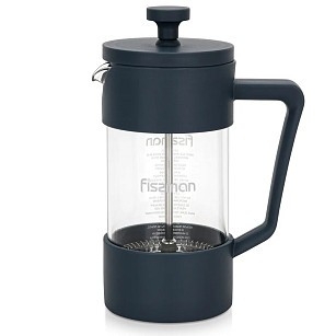 Заварювальний чайник з поршнем Fissman FLAT WHITE 600 мл скляна колба (9115)