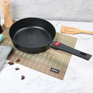 Глубокая сковородка Fissman OFELIA 28x7,5 см со съемной ручкой (14253)