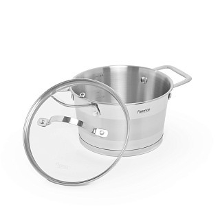 Кастрюля Fissman TIERNO 18x10,5 см/2,2 л со стеклянной крышкой нержавеющая сталь (5494) Кастрюля Fissman TIERNO 18x10,5 см/2,2 л со стеклянной крышкой нержавеющая сталь (5494)