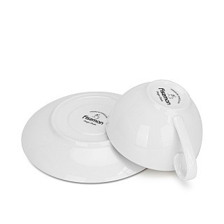 Набор Fissman из 2-х кружек FLOREE 220 мл с блюдцем фарфора (3666)