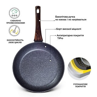 Сковоріда для жарки Fissman CAPELLA 24x5 см (14953)