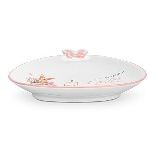 Блюдо овальное Fissman HAPPY EASTER 22,5х18,5 см доломит (0441)