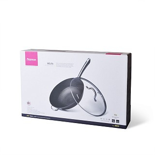 Cковородка Fissman вок MELITA 30x8 см со стеклянной крышкой (4003)