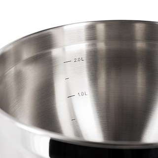 Миска Fissman 20x12 см/3 л с крышкой и силиконовой основой нержавеющая сталь (5179)