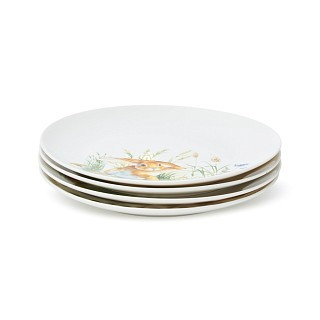 Набор из 4-х тарелок Fissman RABBIT 20 см фарфора (13721)