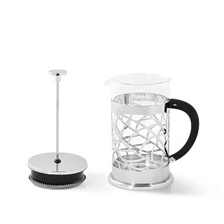 Заварювальний чайник з поршнем Fissman BICERIN 600 мл скляна колба (9076)