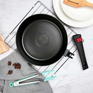 Глубокая сковородка Fissman OFELIA 26x7 см со съемной ручкой (14252)