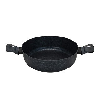 Сотейник Fissman зі скляною кришкою FERRO 26x7,5 см 3,49 л алюміній з антипригарним покриттям (14526)