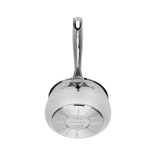 Ковш Fissman ABSOLUTE PRO 18x9 см/2,2 л со стеклянной крышкой нержавеющая сталь (5545)