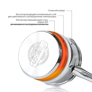 КІвш Fissman LEDA 14x8,5 см / 1,2 л без кришки нержавіюча сталь (5239) КІвш Fissman LEDA 14x8,5 см / 1,2 л без кришки нержавіюча сталь (5239)