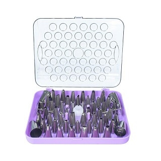 Набір насадок для випічки і прикраси торта, крему Fissman 52 насадки (8511) Набір насадок для випічки і прикраси торта, крему Fissman 52 насадки (8511)