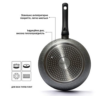 Сковорідка Fissman FUEGO STONE 24x4,6 см (4266)