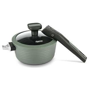 Ковш Fissman BRILLIANT 16x7,5см / 1,3л со съемной ручкой и стеклянной крышкой (14380) Ковш Fissman BRILLIANT 16x7,5см / 1,3л со съемной ручкой и стеклянной крышкой (14380)