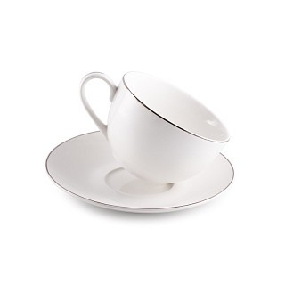 Кухоль Fissman ALEKSA 250 мл с блюдцем порцеляна (3899)