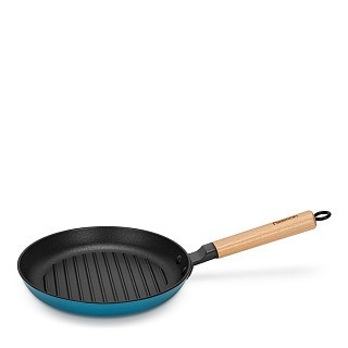 Круглая сковорода-гриль Fissman с деревянной ручкой 24x3,5 см чугун (4045) Круглая сковорода-гриль Fissman с деревянной ручкой 24x3,5 см чугун (4045)