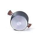 Кастрюля Fissman DIAMOND GREY 20x10 см / 2,6 л со стеклянной крышкой (14304)