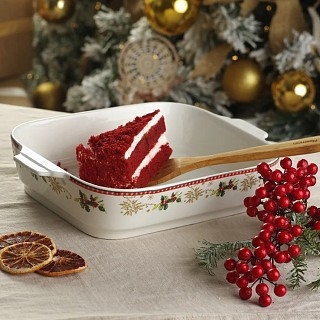 Форма для запікания Fissman CHRISTMAS 34x24x7 см фарфор (13802) Форма для запікания Fissman CHRISTMAS 34x24x7 см фарфор (13802)