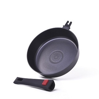 Глубокая сковородка Fissman OFELIA 24x6,5см со съемной ручкой (14251)