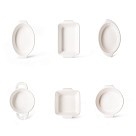 Овальна форма для запікання Fissman 13х10х 4,5 см / 220 мл порцеляна ціна за шт (14166)