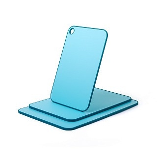 Набір з 3-х обробних дощок Fissman 41х28, 36х24, 31х20, колір СИНІЙ пластик, ТПР (8055)