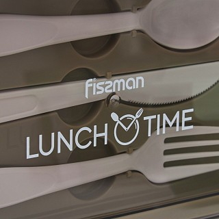 Ланч-бокс Fissman с двумя отделениями 20,5х13,5х7,5 см 800 мл, цвет коричневый нержавеющая сталь (16757)