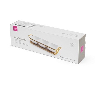 Мінажниця Fissman 35,8х10,7х6,3 см на сталевій підставці порцеляна (16109)