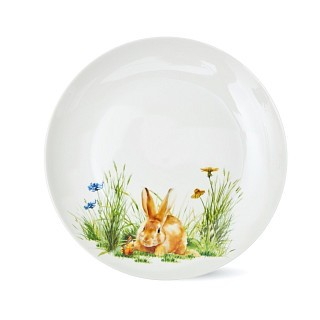 Набор из 4-х тарелок Fissman RABBIT 20 см фарфора (13721)